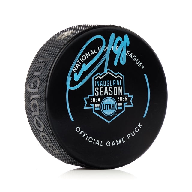 Mikhail Sergachev Signed Utah Hockey Inaugural Season Official Game Puck