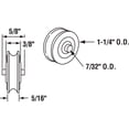 thumbnail image 2 of Precision Steel Bearing Roller, Built-in Axle, 1-1/4 in. Diameter (2-pack), 2 of 4