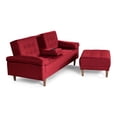 thumbnail image 4 of Sala Modular Sofá Cama Reversible de Lino Rojo Modelo Praia, 4 of 10