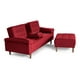 thumbnail image 4 of Sala Modular Sofá Cama Reversible de Lino Rojo Modelo Praia, 4 of 10
