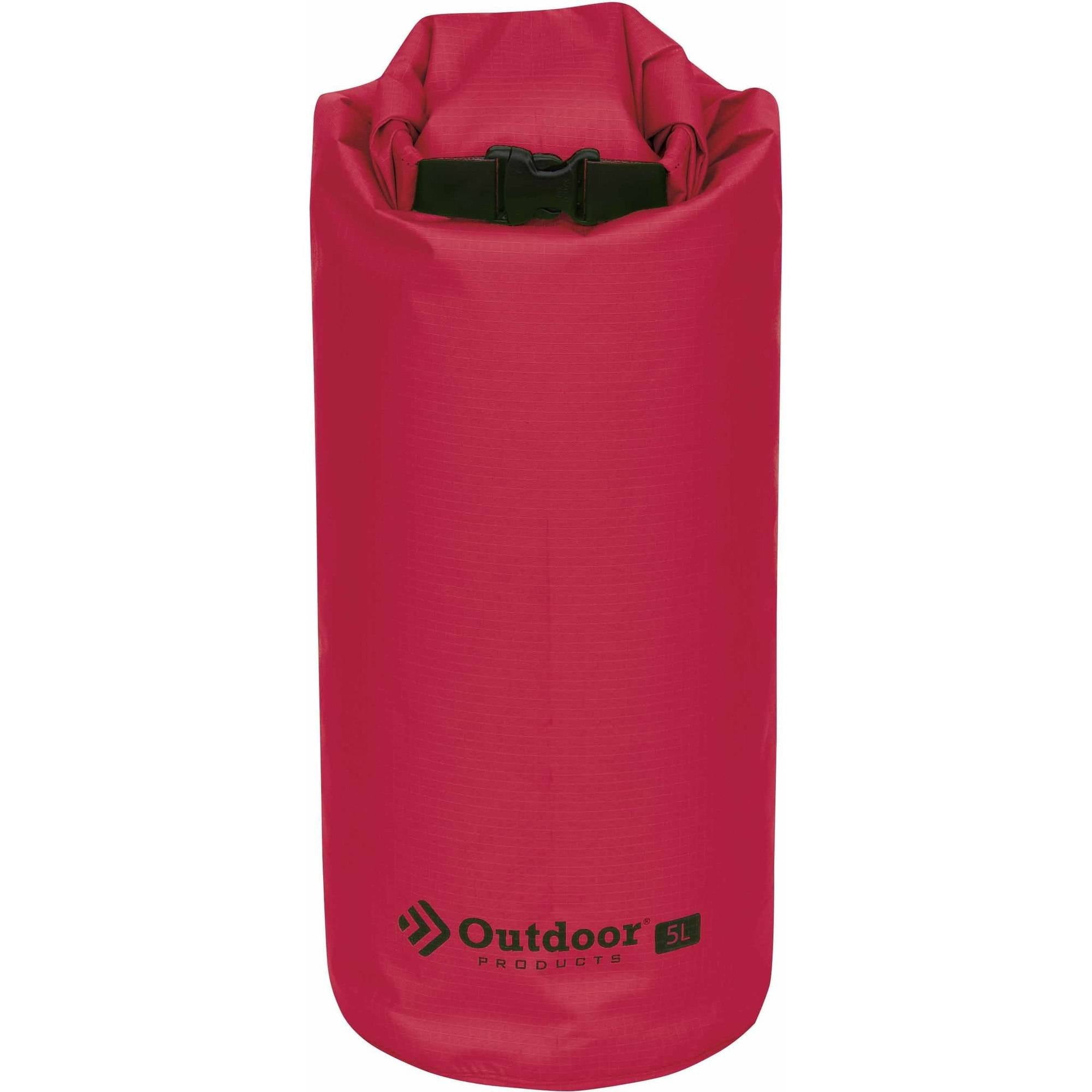 Outdoor Products 5 L Go Dry Camping Bag - Ultra Lightweight, Super Compact, Red, 0.09 lb
