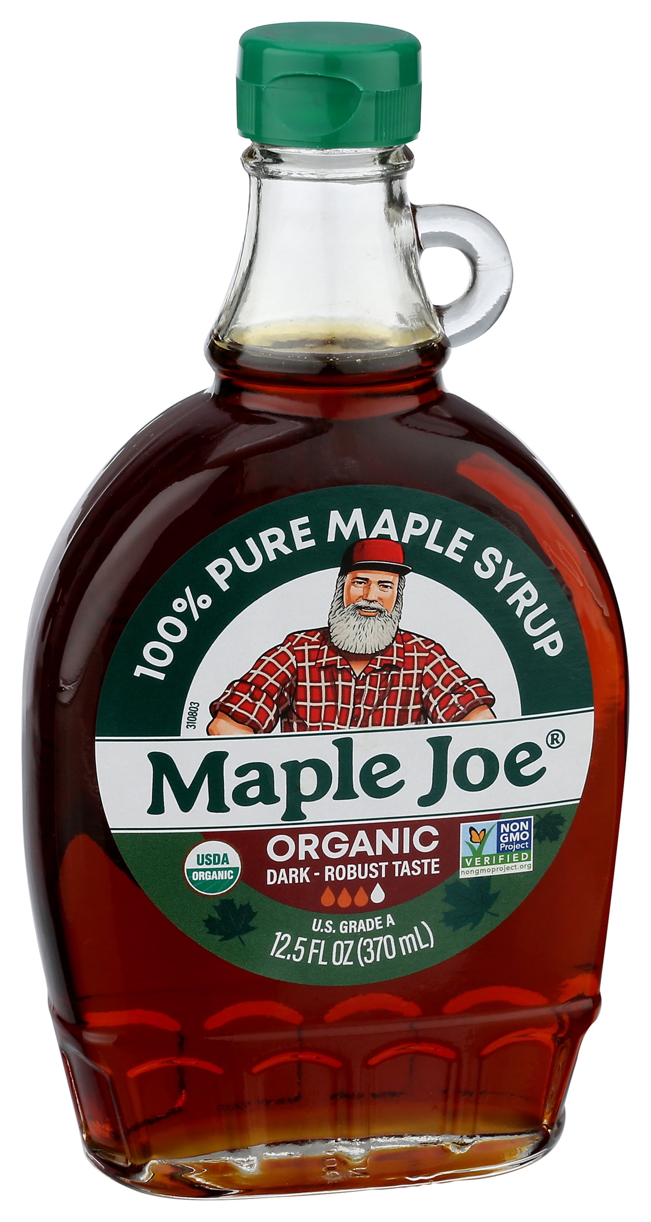 Pack of 12, Maple Joe Organic Dark Maple Syrup, 12.5 fl oz