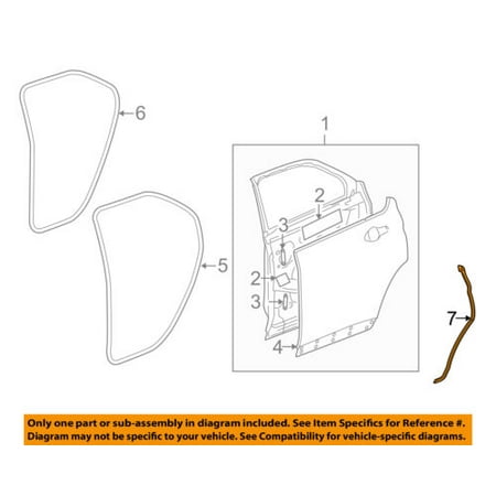 Chevrolet GM OEM 10-16 Equinox Rear Door-Rear Weatherstrip Seal Left 20998458