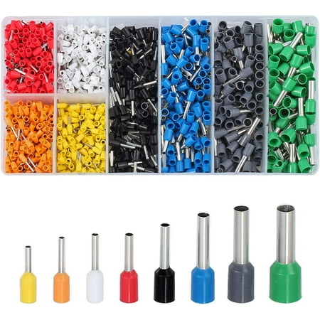 1200 PCS Ferrules (0.25-6mm²) Crimp Connector for Wire Ferrules ...