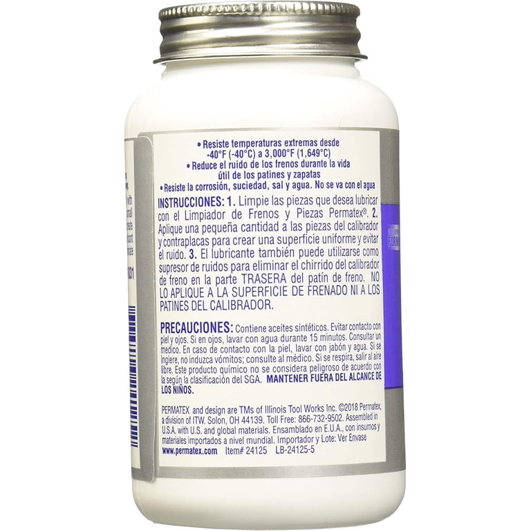Permatex 8oz Ceramic Extreme High Temp Automotive Brake Parts Lubricant -  24125 - Walmart.com