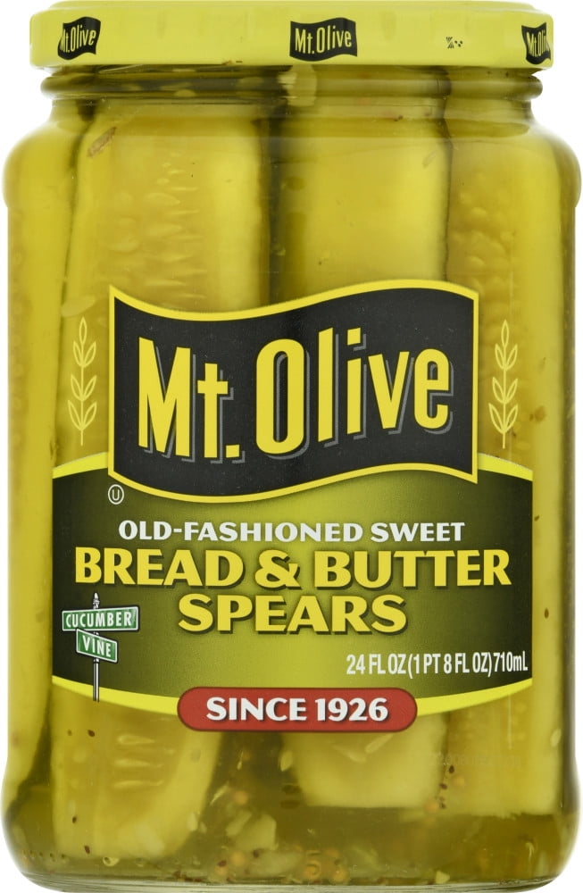 Mt. Olive Pickle Spears, Bread & Butter, 24 Fl Oz