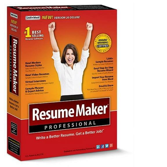 Individual Software  ResumeMaker Professional Deluxe 20