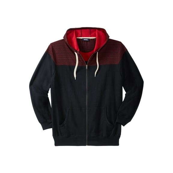 KingSize Men's Big & Tall French Terry Snow Lodge Hoodie