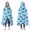 LightBlue Cartoon Dinosaurs-3, variant on Wearable Blanket,LightBlue Cartoon Dinosaurs Name Pattern Hooded Wearable Flannel Blanket for Adults & Teens,Winter Poncho Shawl Wrap Cape Cozy Anti-Pill,50"x60"