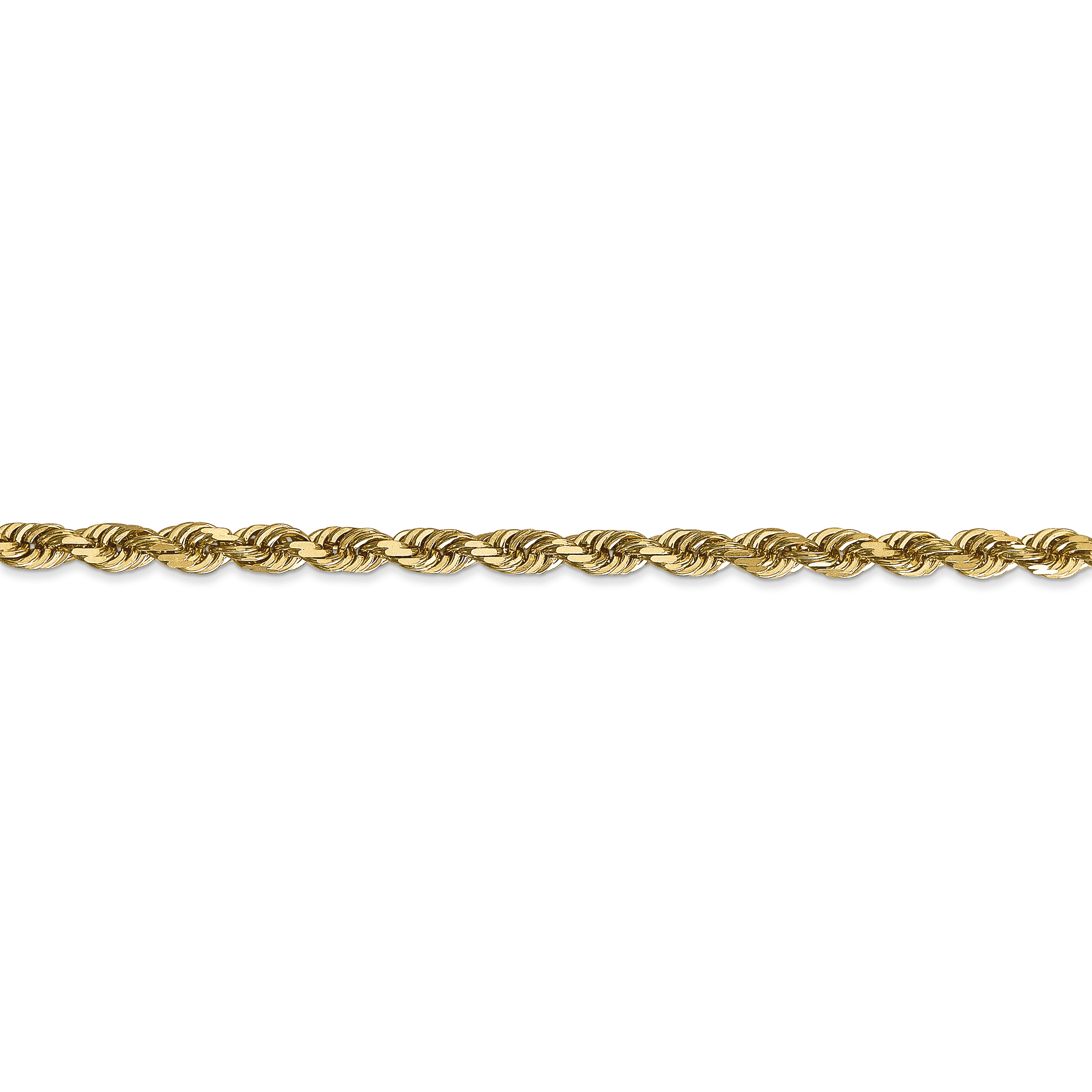 14K Yellow Gold 4mm Diamond Cut 