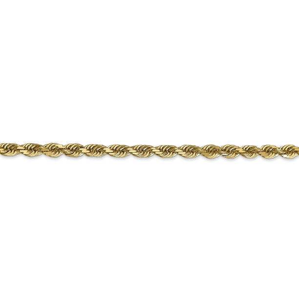 Saris And Things 14k Yellow Gold 4mm Diamond Cut Quadruple Rope Chain 22 Inch Other 22