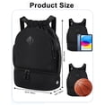 thumbnail image 3 of Mochila con cordón RHDZO para gimnasio con compartimento para zapatos negra, 3 of 7