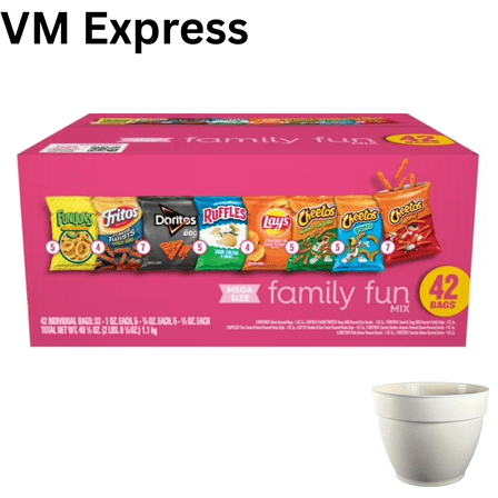 Frito Lay Family Fun Mix Chips Variety Pack, Mega Size, 42 Count