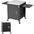 thumbnail image 1 of Outdoor Movable Grill Table Cart, 55"x25.6"x 35" Rolling Kitchen Island for Food Prep, Grill Stand with 2 Folding Side Tables, BBQ Cart for Ninja Woodfire, Weber Q, Pizza Ovens, 1 of 6