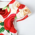 thumbnail image 5 of Elegant Girls' Floral Print Dress Evening Performance Dress, Holiday Performance Dress Princess Dress Special Occasion Dress Princess Dresses Red, 5 of 7