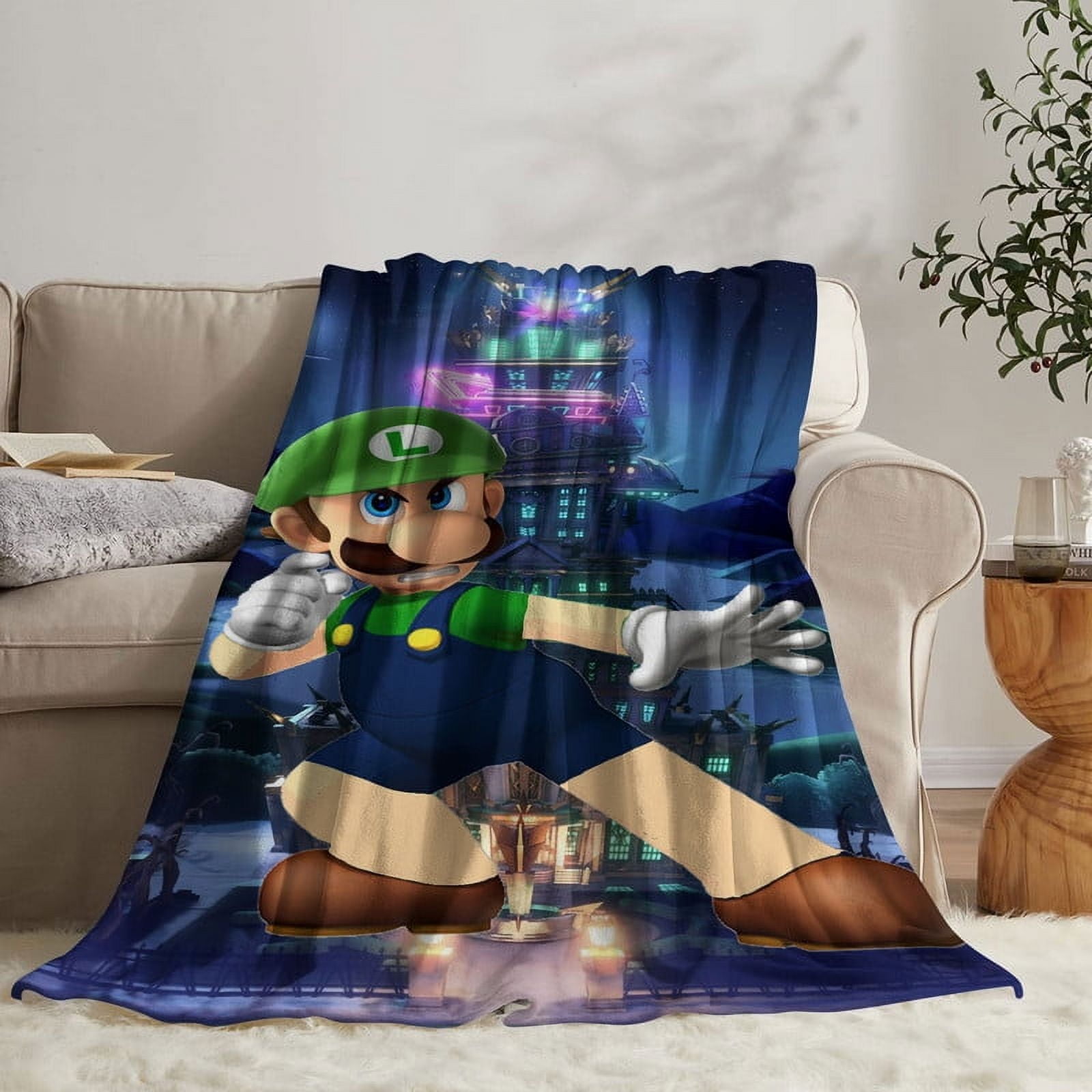 luigis mansion Throw Blanket Gifts for Fans Lover Girls Boys Women Present Hoodie Him Bed 30"x40"