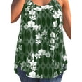 thumbnail image 4 of Gvmfive Womens Plus Size Floral Print Sleeveless Flowy Tunic Tank Tops S-5XL, 4 of 4