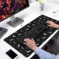 thumbnail image 2 of Long Mouse Pads for Desk,Black White Halloween Bat Moon Spider Desk Mats on Top Of Desks, Desk Mouse Pad Extra Large with 3mm Non-Slip Base and Stitched Edge for Gaming,Work,Home 31.5"x15.7", 2 of 5