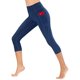 thumbnail image 3 of ICHUANYI Clearance Women's Solid Workout Leggings Fitness Sports Running Yoga Athletic Pants(Blue, XL) Ichuanyi Ichuanyi, 3 of 8