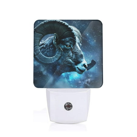 KLL Celestial Ram Night Sky for Night Lights Auto Sensor Night Lamp Plug in Night Light with Dusk-to-Dawn Light Sensor LED Nightlightfor Adults & Kids Room/Bedroom/Hallway