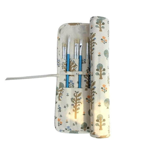20 Holes Artist Paint Brushes Holder Roll Up Canvas Painting Brushes Large Capacity Brush Carrier Pouch