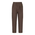 thumbnail image 5 of Wide Leg Palazzo Pants for Women Cotton and Linen Elastic Waist Casual Spring Summer Travel Vacation Clothes, 5 of 5
