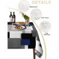 thumbnail image 2 of Navy Blue Black Geometric Table Cloth, Waterproof Tablecloth for Square Tables, Modern Abstract Art Block Reusable Washable Fabric Table Cover for Restaurant Kitchen Dining Tables 60"x60", 2 of 9