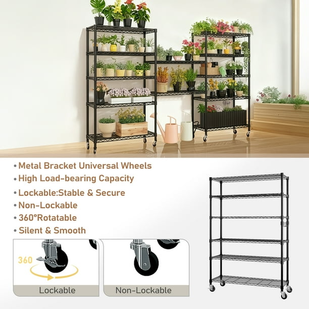 Ktaxon 6 Tier Wire Shelving, 46