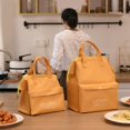thumbnail image 2 of Bento Box Bag Portable Zipper Closure Waterproof Oilproof Oxford Cloth Thick Insulated Lunch Box Storage Handbag for Home, 2 of 8