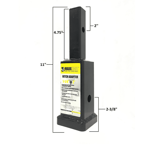 MaxxHaul 70032 1-1//4 inches to 2 inches Hitch Adaptor