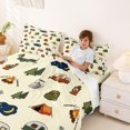 thumbnail image 3 of Manfei Lovely Rv Bed Sheets,Cute Camping Print Full Size Sheets,Cream,4pcs,1 Flat Sheet, 1 Fitted Sheet and 2 Pillowcases, 3 of 6