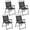 Black, variant on Topeakmart 4pcs Texteline Foldable Dining Chairs with Backrest for Outdoor, Black