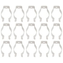 20 Pcs Buckle Stand Wall Mounted Holder Light Bulb Pipe Clamps Silver