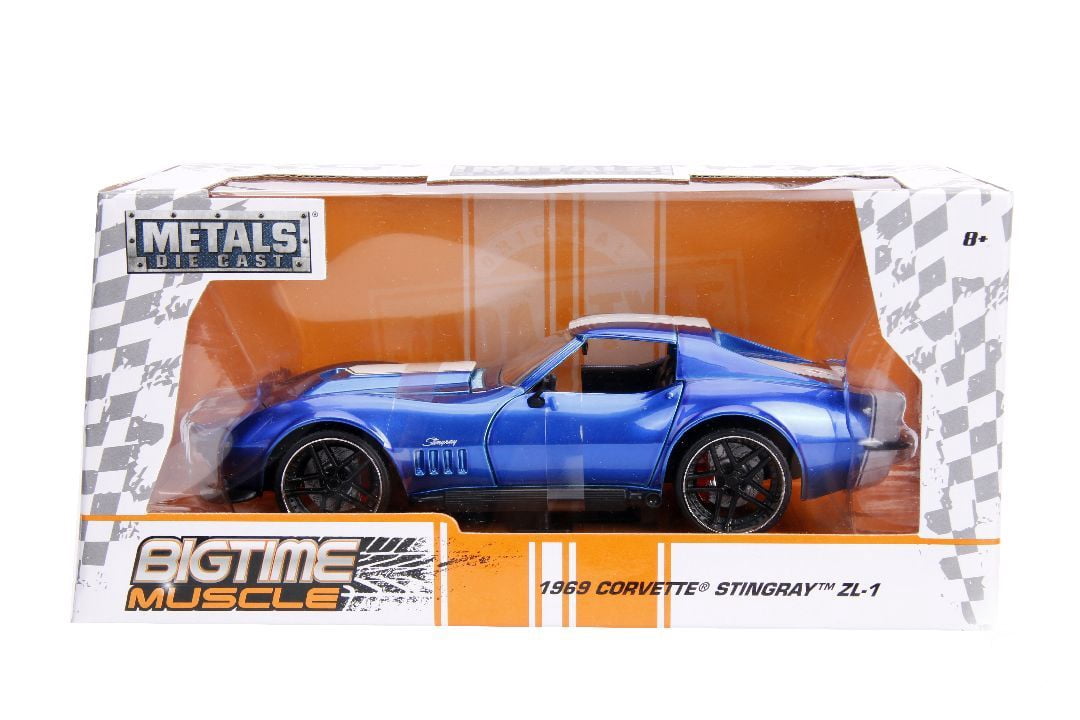 Big Time Muscle 1969 Chevy Corvette Stingray ZL1 Die-cast Car Blue