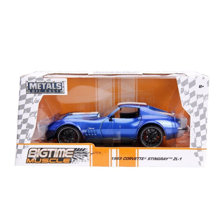 Big Time Muscle 1969 Chevy Corvette Stingray ZL1 Die-cast Car Blue