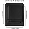 thumbnail image 3 of CGK Linens 4-Piece Breathable and Cooling Sheet Set With Extra Matching Pillowcases - Twin Size Bed Sheets Fits 8"-16" Mattresses, Black, 3 of 7