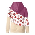 thumbnail image 5 of Women Christmas Printed Pullover Hoodies Long Sleeve Drawstring Hooded Tops Sweatshirt, 5 of 5