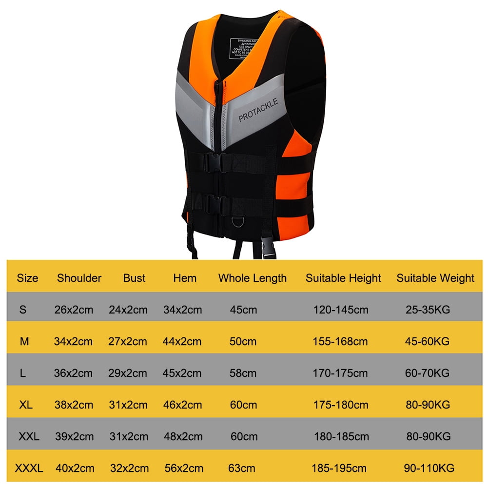Adult Universal Life Vest,Drifting Snorkeling Buoyancy Suit For Adults, Great for Boating,Fishing,Tubing,&Other Water(Orange L)