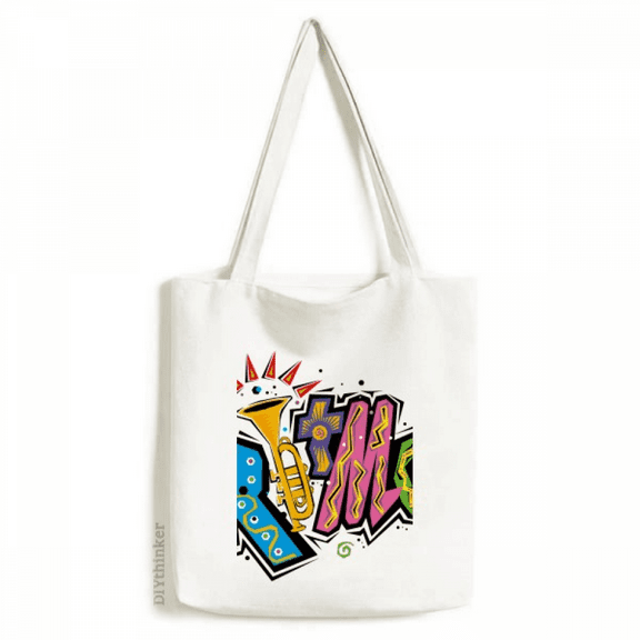 Mexico Culture Elment Many Colors Ritmo Slogan Tote Canvas Bag Shopping Satchel Casual Handbag