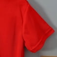 thumbnail image 7 of Asxite Toddler Shirts Solid Color Short Sleeve Stand Collar Button Casual Summer Tops 2-12Y, 7 of 7