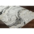 thumbnail image 3 of Mark&Day Area Rugs, 9x12 Yun Modern Abstract Marble Black Area Rug, Black Grey Yellow Marble Swirl Carpet for Living Room, Bedroom or Kitchen (9'2" x 12'), 3 of 5