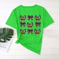 thumbnail image 2 of Camisas de Manga Corta para las Mujeres Moda Casual Impresión Cuello Redondo Suéter Tee Blusas, 2 of 8