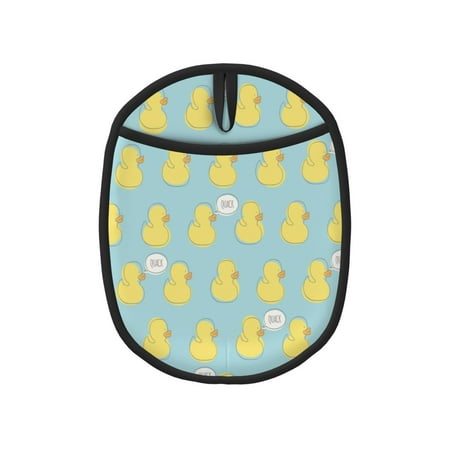 

1 Pc Silicone Pot Mat Mitten Heat-Resistant Quilted Liner Oven Hot Pads With Pockets For Women Men Kitchen Cooking Bbq Baking Bright Yellow Duck