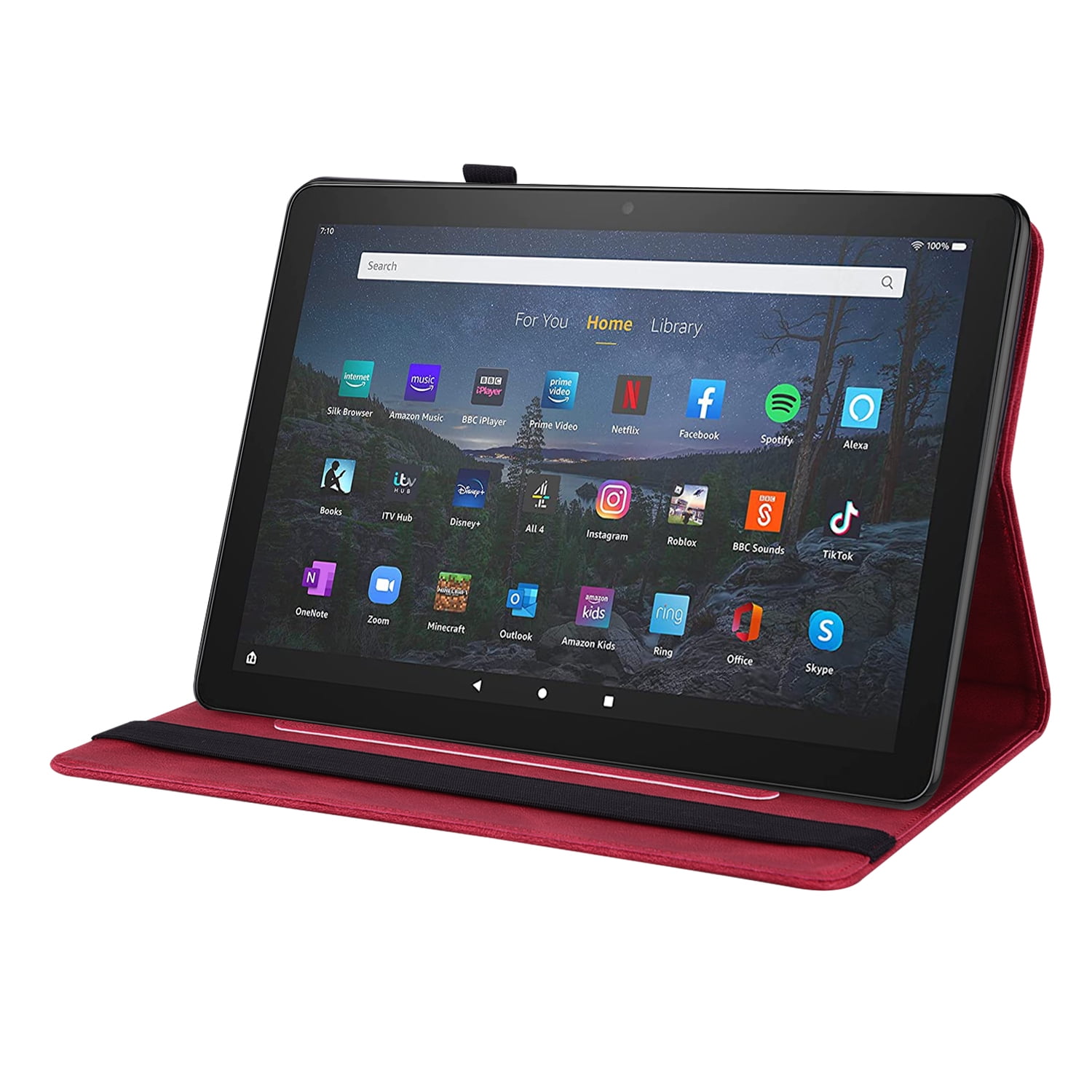 Allytech iPad Pro 11 Case (1st/2nd/2rd Gen), iPad Pro 11 2021 Case, Premium PU Leather Slim Multi Angle Stand Shockproof Pencil Holder Protection TPU Back Cover Case for Apple iPad Pro 11-inch,Red