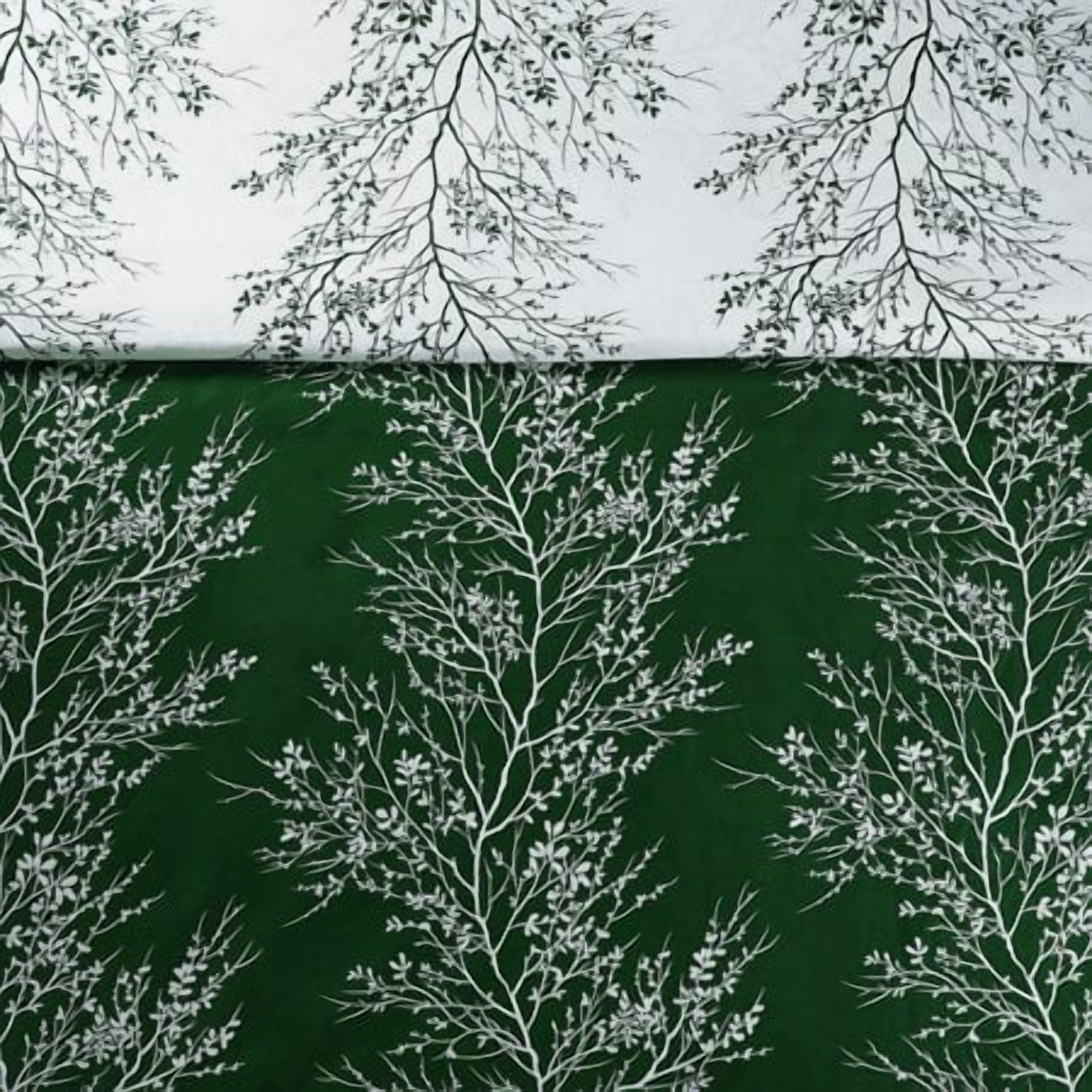 Collections Etc SL Spirit Linen Home EST. 1988 Foliage Collection Comforter Set - Oversized Reversible Bedding, Pre-Washed for Extra Softness, King, Hunter Ivory