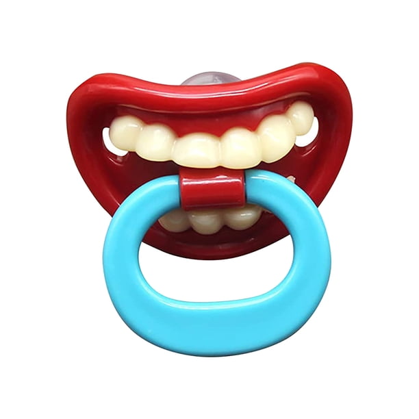 Juguete Bebé silicona divertido chupete barba dientes bebé magnate vaquero divertido chupete divertido chupete, silicona suave divertido falso pezones dientes goma-dientes chupete AMMAO MXZZ23418A1581