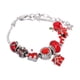 thumbnail image 1 of Pulsera navideña para mujer, pulsera colgante con dije de cuentas navideñas, pulsera de cadena de serpiente, regalo de joyería navideña, 21 cm, 1 of 7