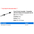 thumbnail image 2 of Front CV Axle Assembly - Compatible with 2013 Subaru XV Crosstrek 2.0L H4, 2 of 2