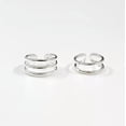 thumbnail image 4 of QQTDFG 925 Sterling Silver Simple Ear Cuff Clip-on No Piercing Single Earring A1554-2 bands - 1 piece, 4 of 4