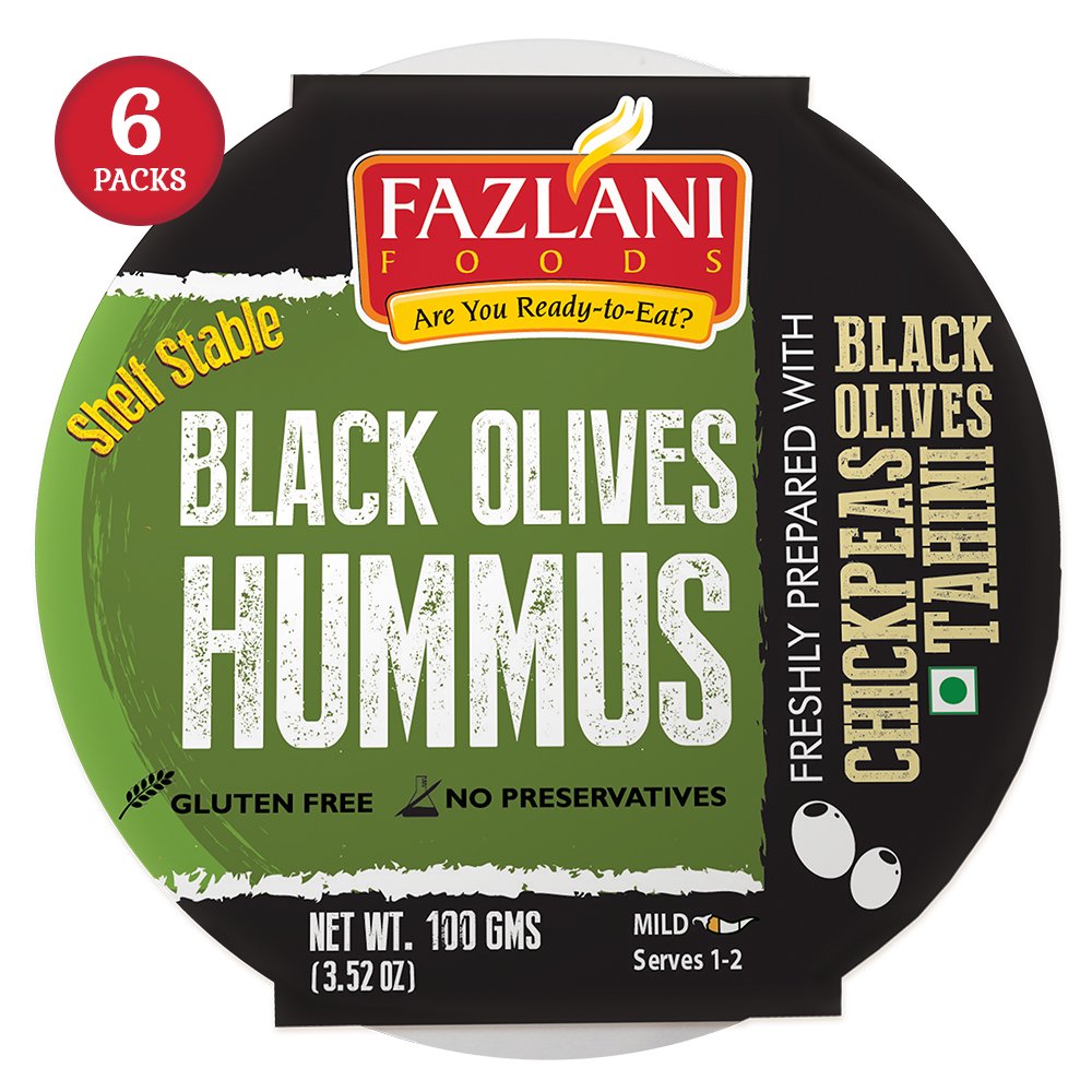 Fazlani Foods Shelf Stable Ready to Serve (6Pack) Black Olives